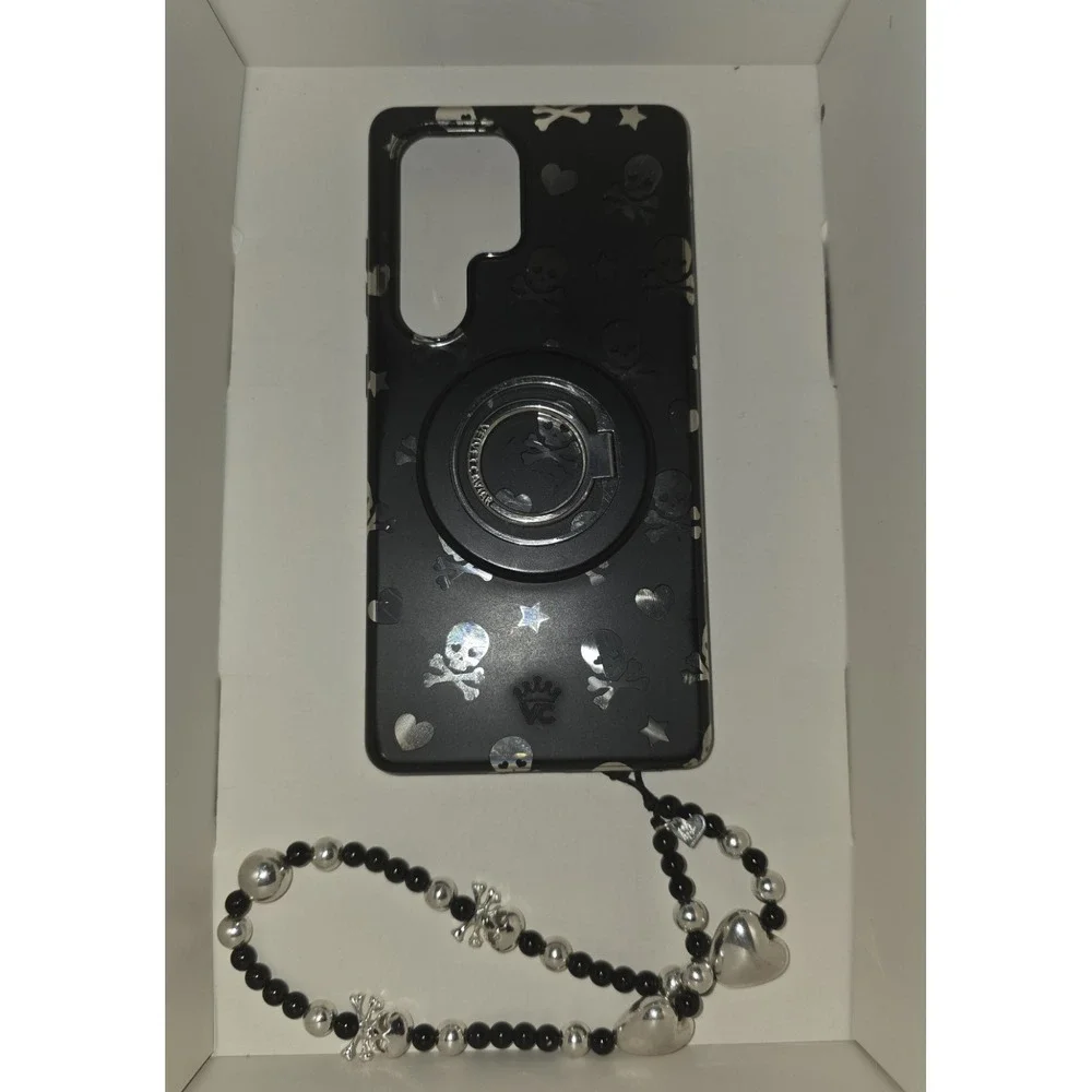 Chrome Skulls Samsung Galaxy S25 Ultra Mag Case Ring Strap Velvet Caviar USED
